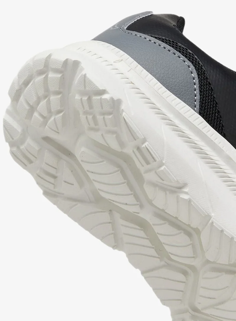 Kappa Boys' Panelled Sports Shoes with Hook and Loop Closure