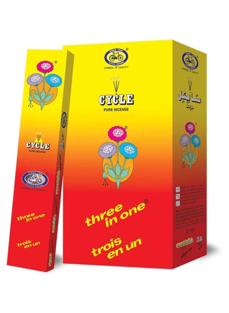 cycle 3 in 1 cycle agarbatti 3in1 incense stick pack of 12 - Image 1