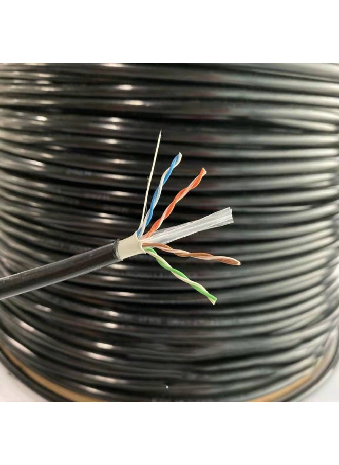 Generic Cat6 Outdoor Computer Network Cable Six Class Switch Connection Cable Finished Network Computer Jumper-Color:Black-Line Length:40m  - Image 5