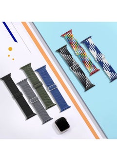 Getino 10 Pack Braided Stretchy Compatible with Apple Watch Band Women 38mm 40mm 41mm 42mm 44mm 45mm 46mm 49mm, Sport Nylon Elastic Solo Loop iWatch Strap Men for iWatch Ultra 2 SE Series 10 9 8 7 6 5  - Image 3