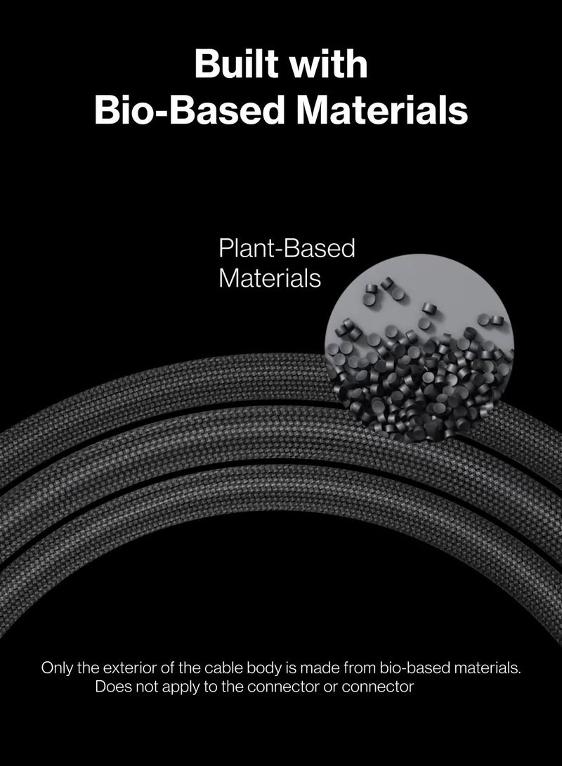 ماكسويل للالكترونيات كابل ماكسويل توربو لاين سيريز USB-C إلى USB-C للشحن السريع 67W (1.2 متر)، متوافق مع iPhone 16 Pro Max، Samsung Galaxy S25، iPhone 15 Pro Max، وغيرها. كابل محبوك من النايلون للشحن السريع 67W ونقل البيانات - Image 5