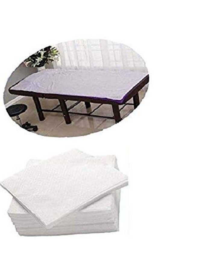 CUFF- SHIELD Disposable Bed Sheet (Pack of 50, Color-White, size-31x72inch, Fabric-25gsm nonwoven) for spa, Massage, Salon, Hotel, Clinic, Hospitals - Image 1