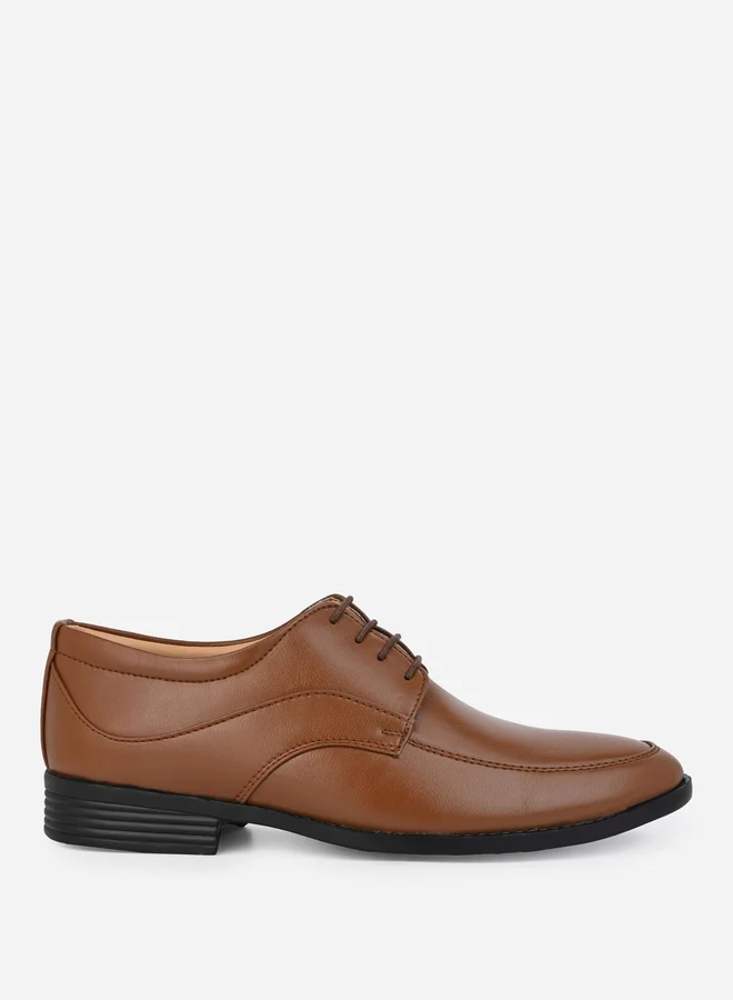 Styli Styli Solid Oxford Shoes with Lace-Up Closure
