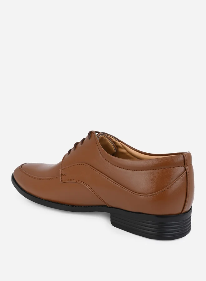 Styli Styli Solid Oxford Shoes with Lace-Up Closure