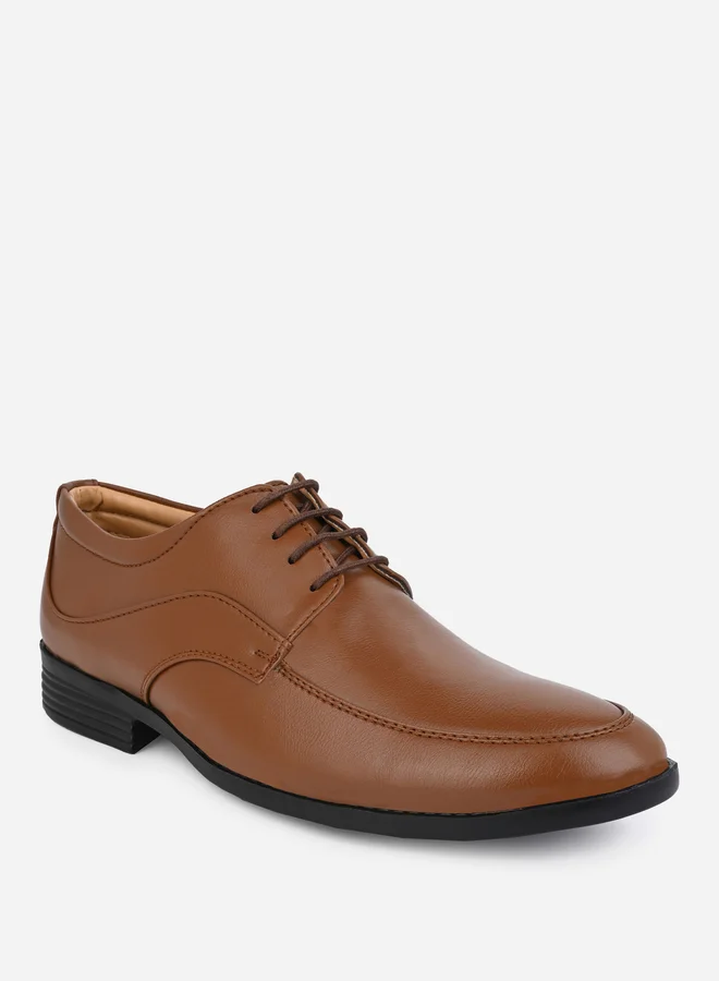 Styli Styli Solid Oxford Shoes with Lace-Up Closure