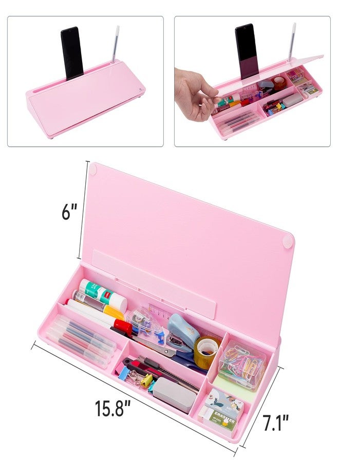 TSJ OFFICE Desktop Whiteboard Dry-Erase-Board - Computer Keyboard Stand White Board Surface Pad with Drawer, Desk Organizers with Accessories for Office, Home, School Supplies - Image 4