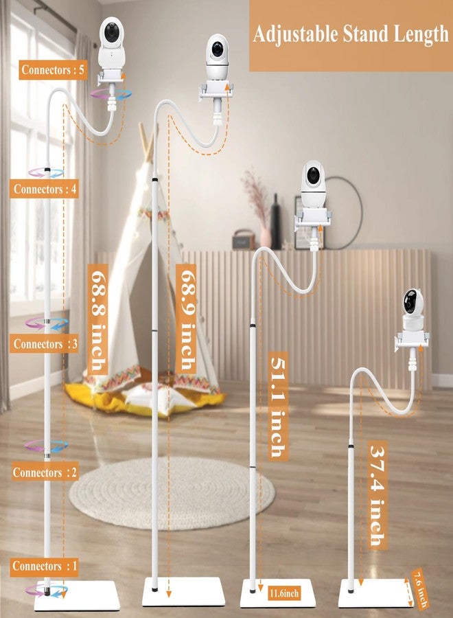 Derebir Baby Monitor Camera Floor Stand Holder Mount Compatible with VTech/HelloBaby/ Nanit Pro/I/Momcozy/iFamily/OKAIDI/Blemil /Motorola/Leapfrog /nooie IPC100/Infant Optics/ANMEATE/ Flexible Holder Stand - Image 4