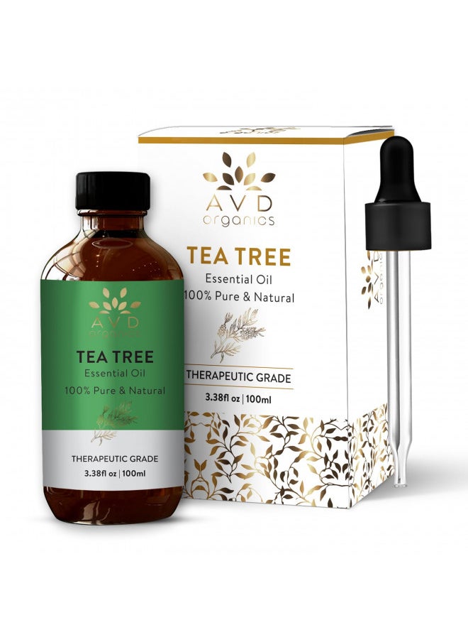 AVD Organics Tea Tree Oil for Skin - 100% Pure and Natural Tea Tree Essential Oil | for Nail Fungus, Face, Aromatherapy, Home Diffusers Carrier Acetite De Limoncill - 3.38 fl. Oz - pzsku/Z0A43601E30977600145CZ/45/_/1728156791/985951d9-3cdc-4b24-9ec9-42ce2fe3a44d