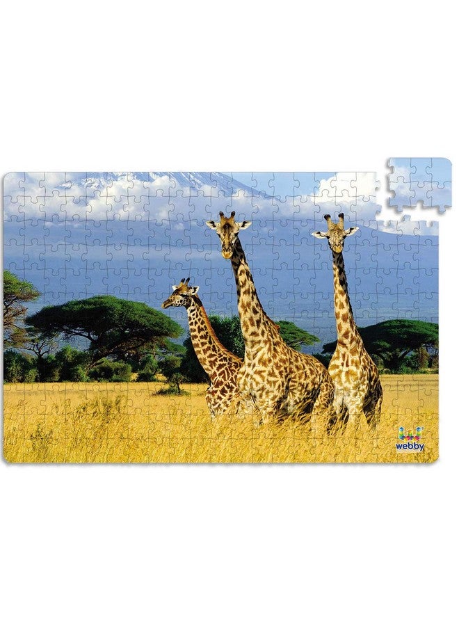 ويبي لغز الصور المقطوعة الخشبي "ويبي" بثلاث زرافات على جبل كليمنجارو، ٢٥٢ قطعة - Image 3