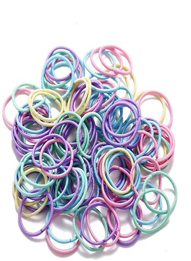 Vsaksh Multicolor Candy Color Small Cute Rubber Band Hair Band Hair Rope Head Rope Girl For Girls & Women (Pack Of 100) - Image 5