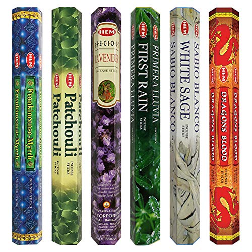 TRUMIRI Hem Incense Sticks Variety Pack #23-120 Insence-Sticks (6 Incents x 20 Insense) + Incense Stick Holder with 6 Most Liked Scents Including Patchouli Dragons Blood White Sage Frankincense-Myrrh - Image 2
