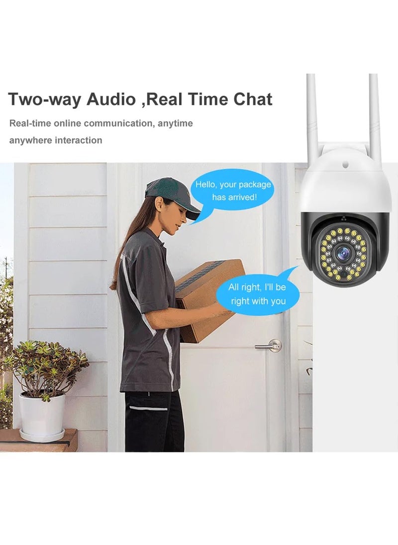 TECHNOVIEW TECHNOVIEW Full HD WiFi Outdoor Security Camera with Adapter View Remote Auto Tracking 360 Rotation Smart Motion Detection Alarm Alert 12MP 8 LEDs Zoom PTZ  - Image 3