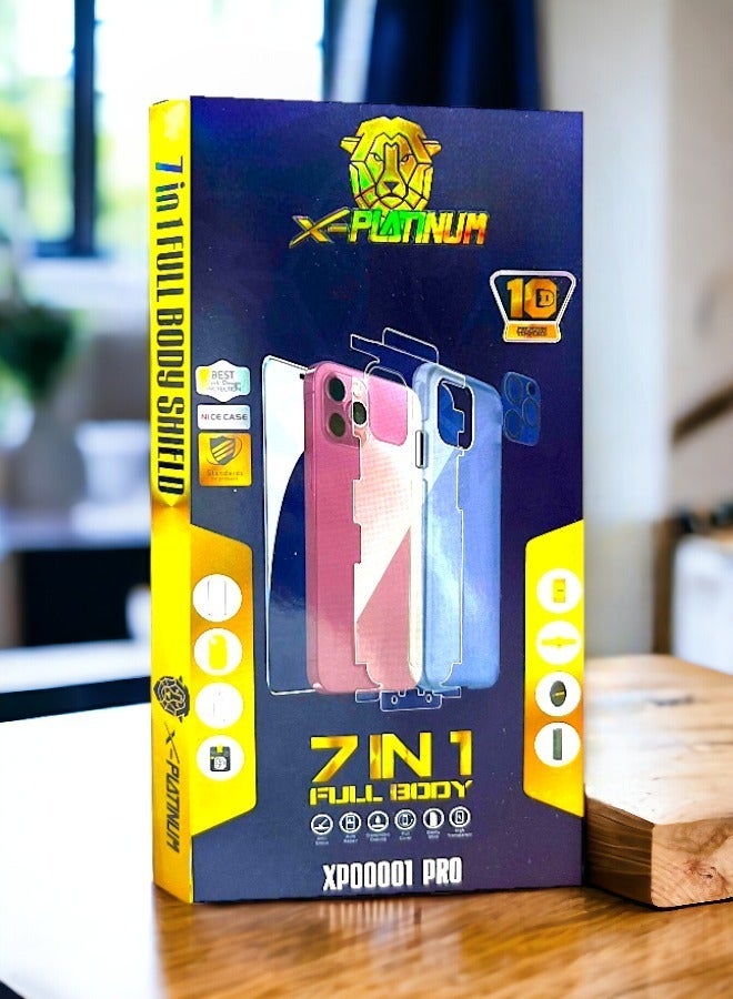 اكس بلاتينيوم بكج الحماية الكاملة من X-Platinum آيفون 11 , (iPhone 11) حماية قصوى ضد الخدوش والكسر (7in1) - Image 2