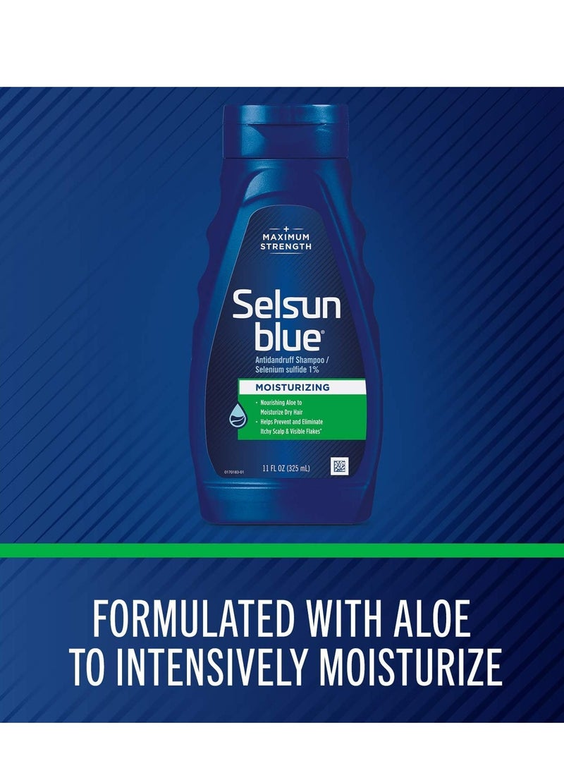 Selsun blue Moisturizing With Aloe Dandruff Shampoo 11 Oz (Pack Of 3)  - Image 3