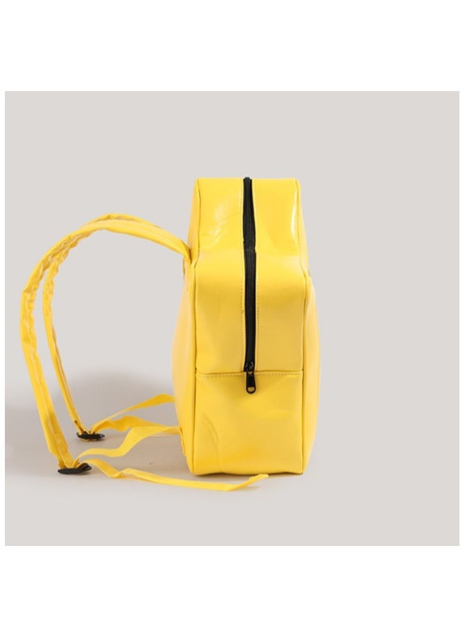 ILovhaprty Yellow Star Backpack PU Leather Ita Bag Backpack Y2k Shoulder Bag Aesthetic Cute Backpack  - Image 5