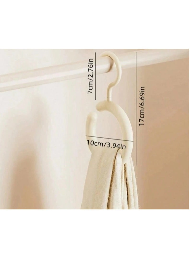OASIS-TH 4 Packs Rotatable, Punch-Free Wall Hook For Scarves, Hats, Bags - No Drilling And Pasting Installation, Plastic Multi-Function Saves Space For Wardrobe And Home Decor  - Image 3