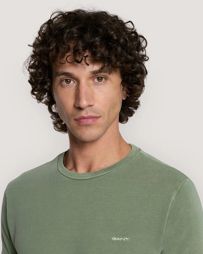 GANT  Gant Slim Sunfaded Ss Pique Tshirt for Men | Best Price UAE