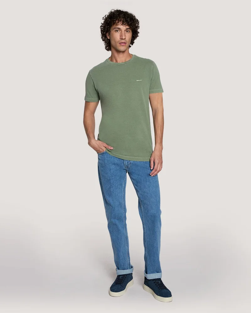 GANT  Gant Slim Sunfaded Ss Pique Tshirt for Men | Best Price UAE