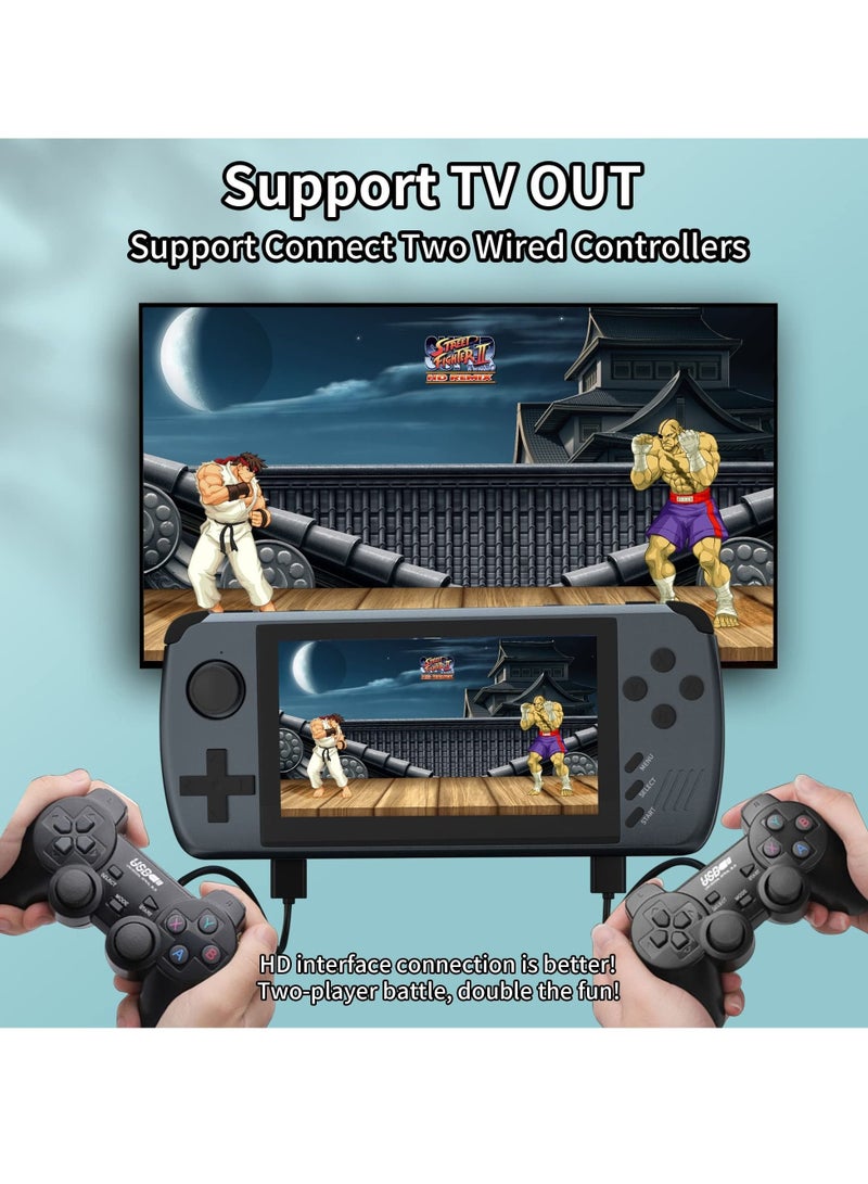 كابتن تيك Open Source Handheld Game Console, 4.3 Inch IPS HD Screen, 3500+ Classic Video Games, Multi-Emulator/HD Output/TF Card Expansion (ATM7051 CPU Quad Core ARM CORTEX-A9, 64G Black) KSA | Riyadh, Jeddah</ - Image 4