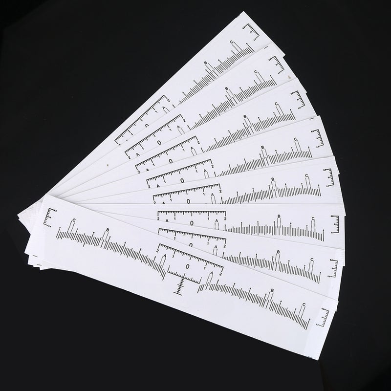 100Pcs/Set Disposable Eyebrow Ruler Makeup Microblading Eyebrow Tattoo Stencil Measurement - Image 5