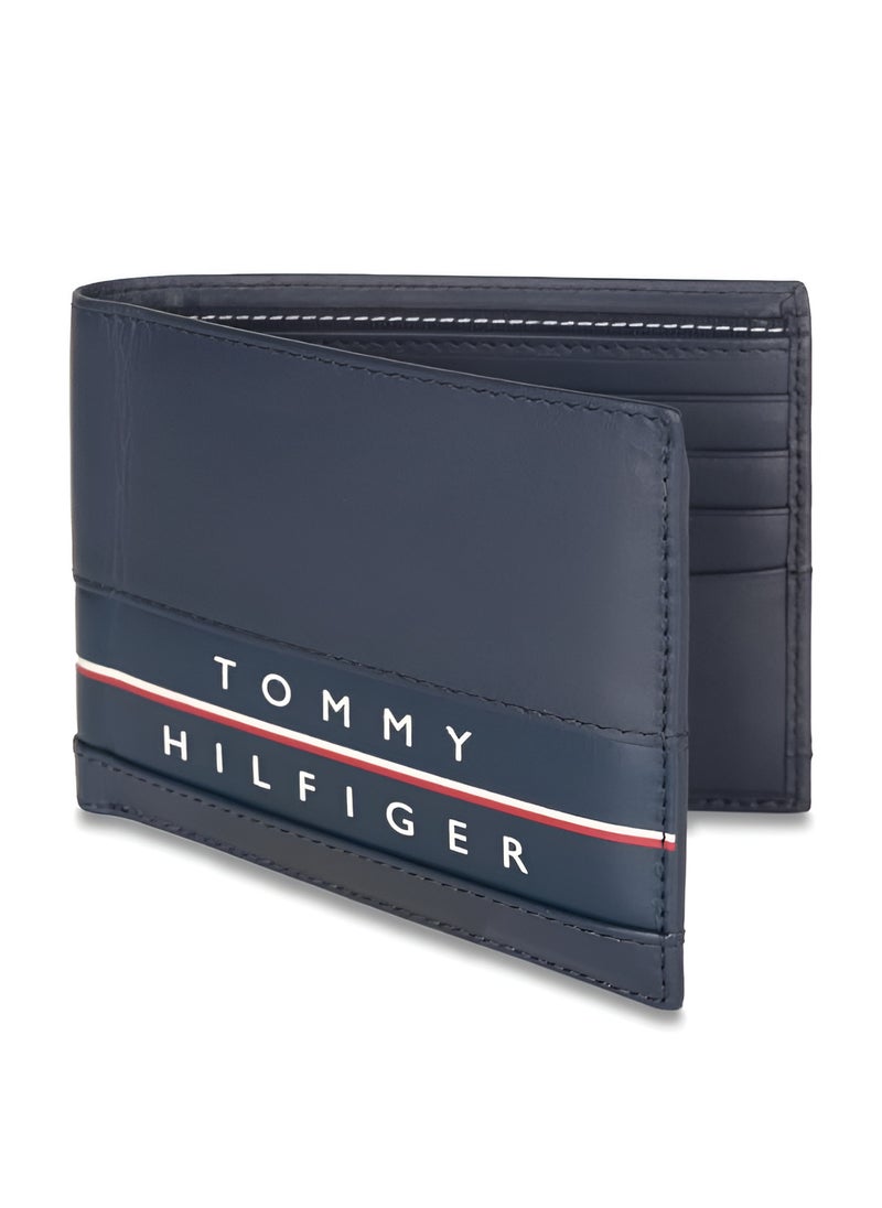 Tommy Hilfiger Plus Tommy Hilifger Navy Leather Wallet For Men  - Image 4