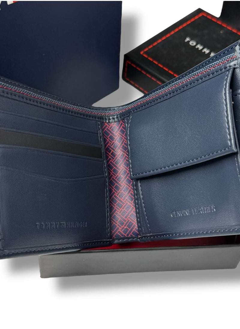 Tommy Hilfiger Plus - Tommy Hilifger Navy Leather Wallet For Men - Image 1