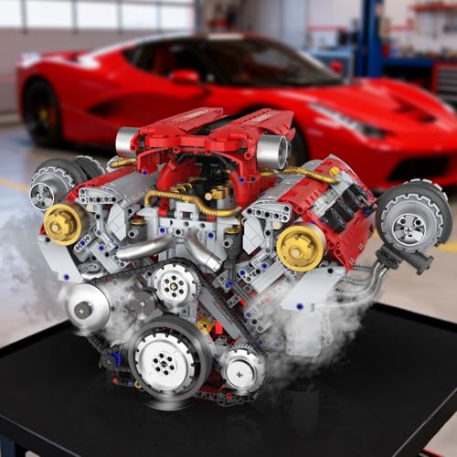 Suplanet V8 Engine Building Kit That Works Build Your Own Model Engine for Adult8Cylinder Car Engine with Spray Light Building Engineering Toys for Kids Adults 3168PCS - Image 5