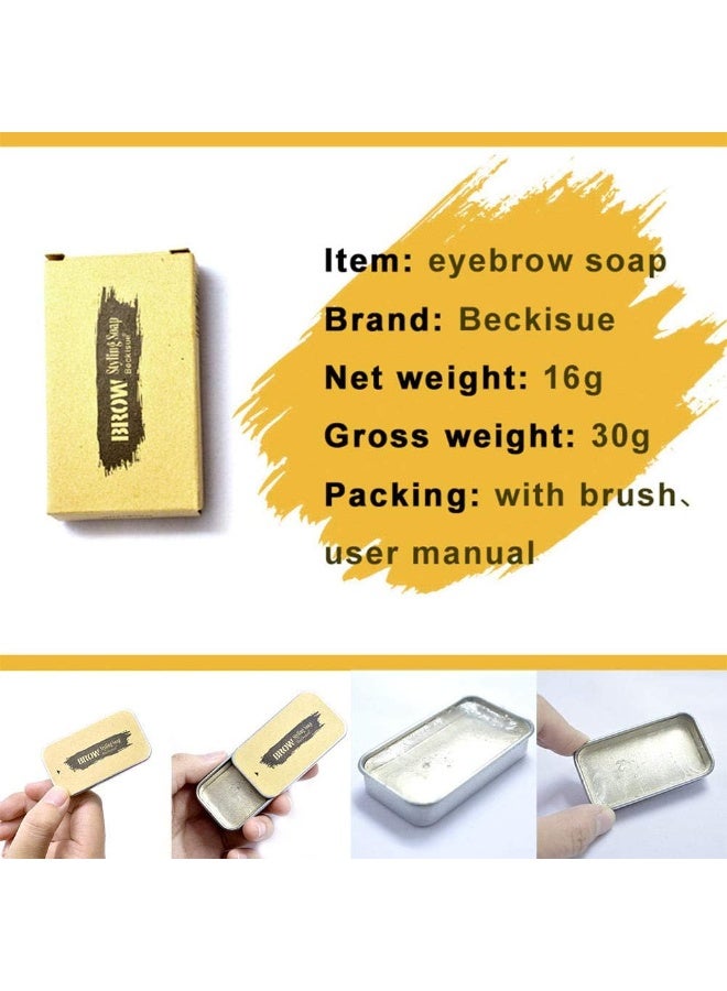 3D Feathery Brows Makeup  Styling Brows Soap Kit,Eyebrows Styling Soap,Brows Shaping Soap,Excellent Stereotypes,Long-lasting Eyebrow Enhancer Gel (1 PACK) - Image 4