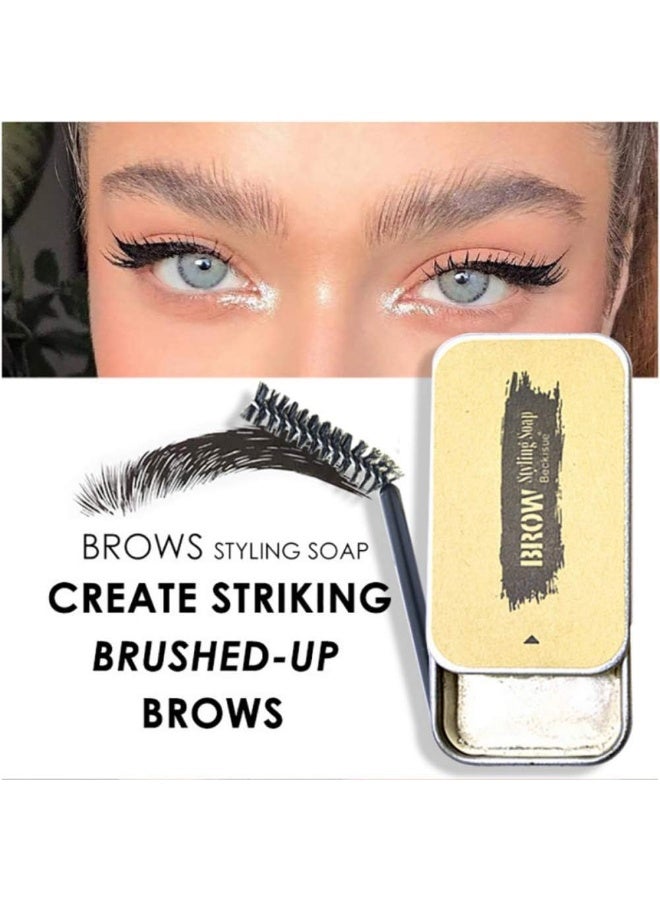3D Feathery Brows Makeup  Styling Brows Soap Kit,Eyebrows Styling Soap,Brows Shaping Soap,Excellent Stereotypes,Long-lasting Eyebrow Enhancer Gel (1 PACK) - Image 3