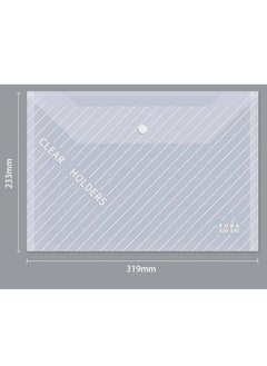 DUNISO 15 Pcs Clear Plastic Envelopes, Clear Folders With Snap Closure Document Folders Letter Size A4 Size File Envelopes File Folders For School Home Work Office Organization, Twill  - Image 2