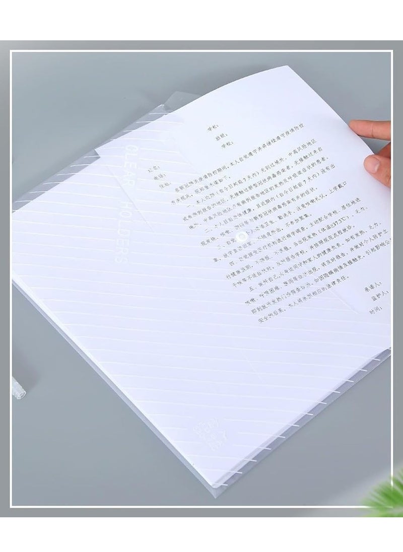 DUNISO - 15 Pcs Clear Plastic Envelopes, Clear Folders With Snap Closure Document Folders Letter Size A4 Size File Envelopes File Folders For School Home Work Office Organization, Twill - Image 1