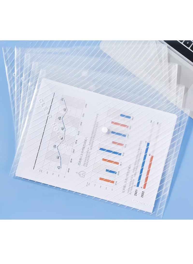 DUNISO - 15 Pcs Clear Plastic Envelopes, Clear Folders With Snap Closure Document Folders Letter Size A4 Size File Envelopes File Folders For School Home Work Office Organization, Twill - Image 1