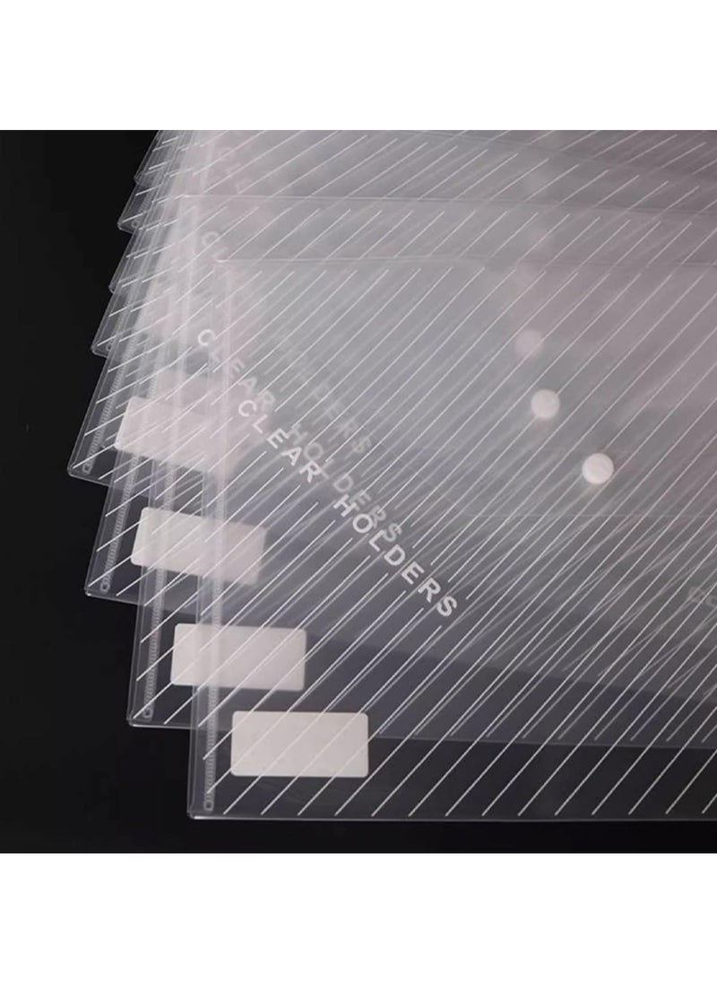 DUNISO - 15 Pcs Clear Plastic Envelopes, Clear Folders With Snap Closure Document Folders Letter Size A4 Size File Envelopes File Folders For School Home Work Office Organization, Twill - Image 1