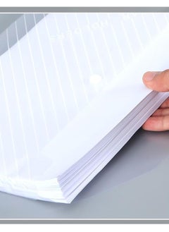 DUNISO 15 Pcs Clear Plastic Envelopes, Clear Folders With Snap Closure Document Folders Letter Size A4 Size File Envelopes File Folders For School Home Work Office Organization, Twill  - Image 5