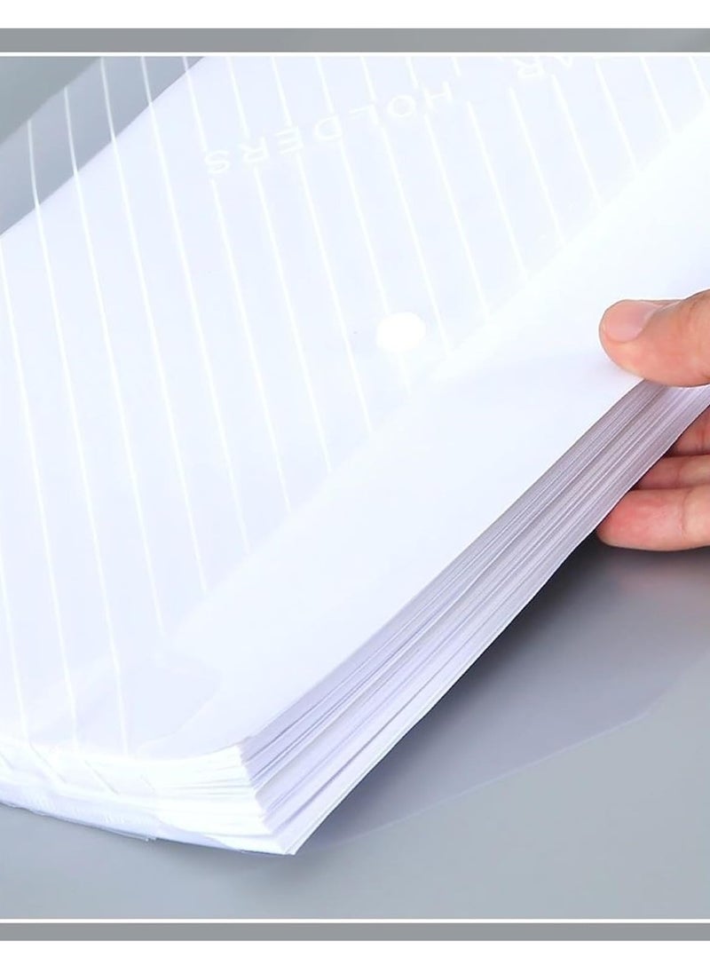 DUNISO - 15 Pcs Clear Plastic Envelopes, Clear Folders With Snap Closure Document Folders Letter Size A4 Size File Envelopes File Folders For School Home Work Office Organization, Twill - Image 1