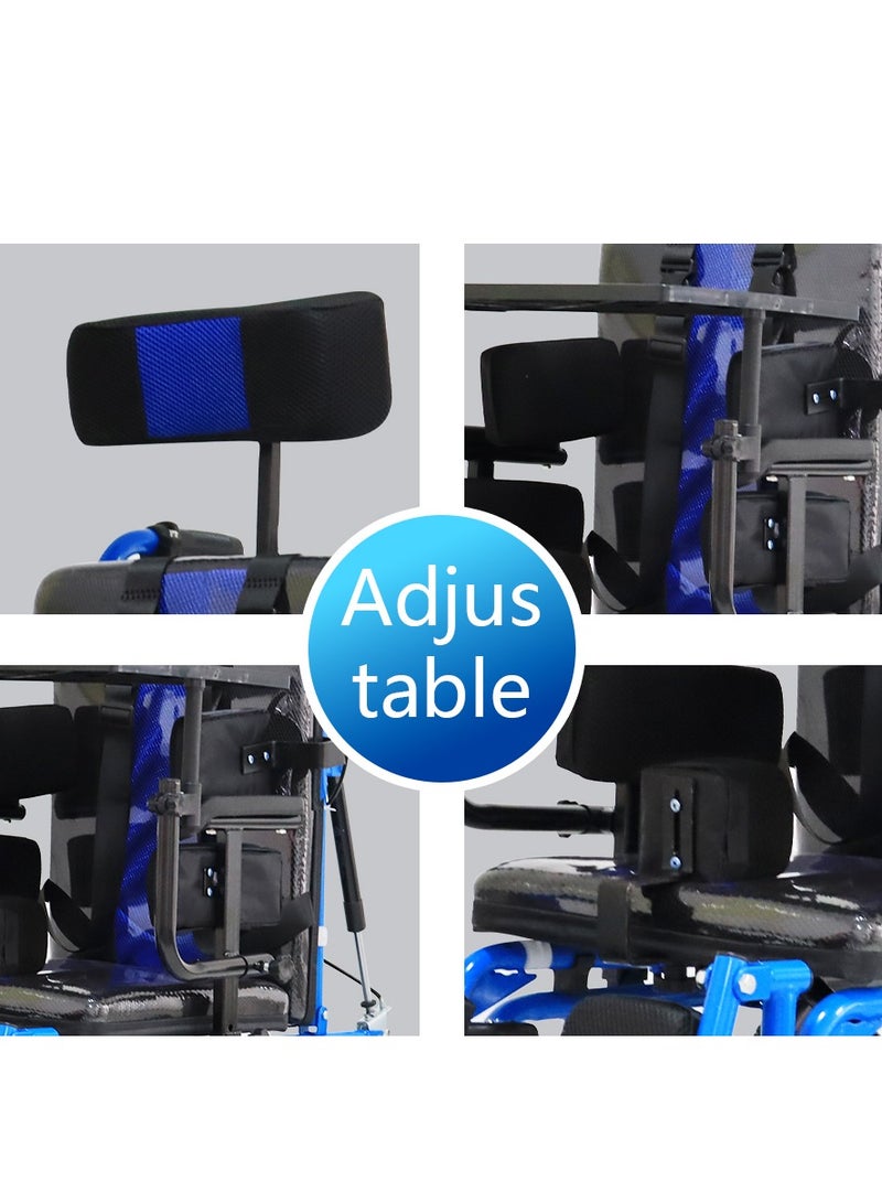 Cerebral Palsy Wheelchair for Children - Foldable Cerebral Palsy Wheelchair Pediatric Manual High Back Reclining Wheelchair - Image 4