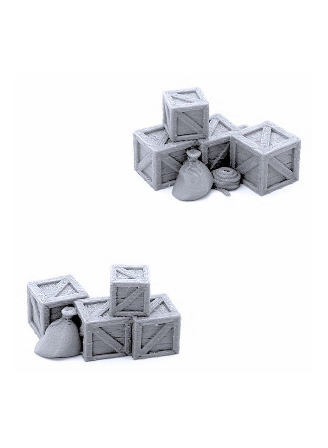 EnderToys Cargo Piles DND Terrain Compatible with Dungeons and Dragons, Warhammer 40k, 28mm Miniature Wargaming, Tabletop RPGs, Wargame Scenery - Image 3