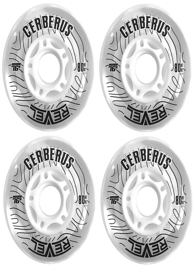 Alkali Revel Clear Indoor Soft 76A Roller Inline Hockey Wheels (76mm) - Image 1