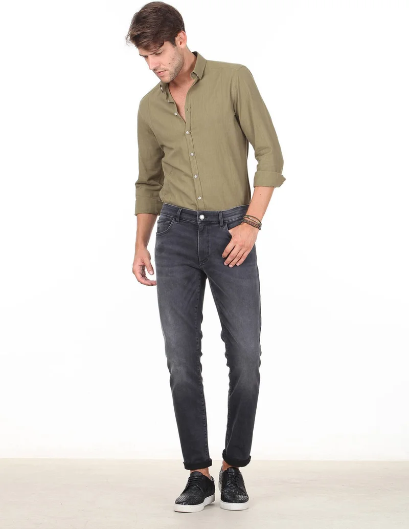 كيب Slim Fit Dark Gray Men's Jeans PANT-1123