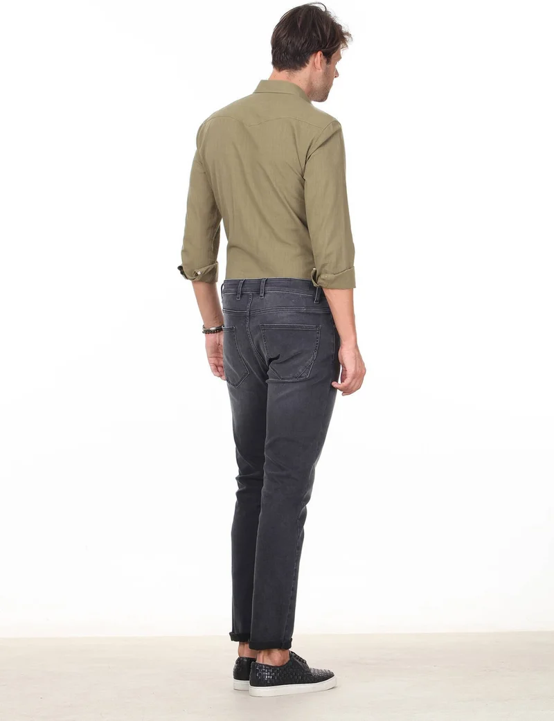 كيب Slim Fit Dark Gray Men's Jeans PANT-1123