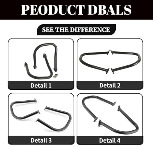 AC-MTORC Rear Highway Bars for Indian Saddlebag Crash Bars Engine Guards for Indian Pursuit Roadmaster Springfield Chieftain Challenger Chief Vintage Limited Classic Elite Dark Horse 2014-2024 - Image 5