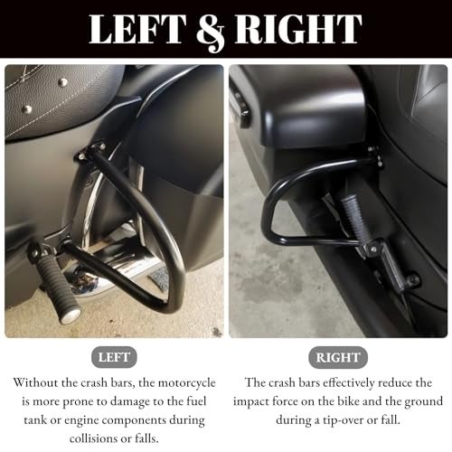 AC-MTORC Rear Highway Bars for Indian Saddlebag Crash Bars Engine Guards for Indian Pursuit Roadmaster Springfield Chieftain Challenger Chief Vintage Limited Classic Elite Dark Horse 2014-2024 - Image 4