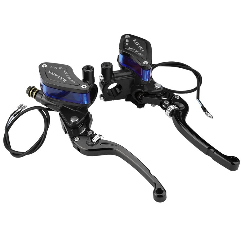 RAYANA CNC Brake Clutch Motorcycle Master Cylinder 7/8" Aluminum Alloy - Anodized Black Rust-Resistant Leaf-Shaped Oil Cup with Stepless Roller Adjustment for Street Bikes - Image 3