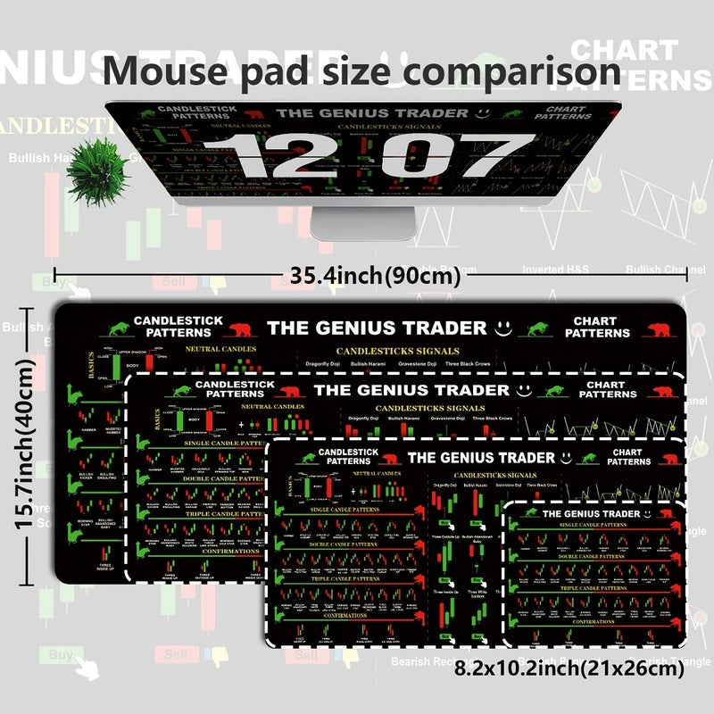1pc Extended Gaming Mouse Pad 40x90cm Laptop Keyboard Mat Study Desk Protector Non Slip Backing Durable Desk Mat For Home Office Work Game Room Student Dorm - Image 2