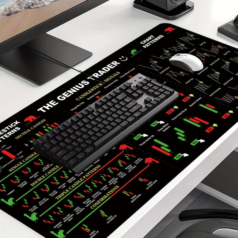 1pc Extended Gaming Mouse Pad 40x90cm Laptop Keyboard Mat Study Desk Protector Non Slip Backing Durable Desk Mat For Home Office Work Game Room Student Dorm - Image 5