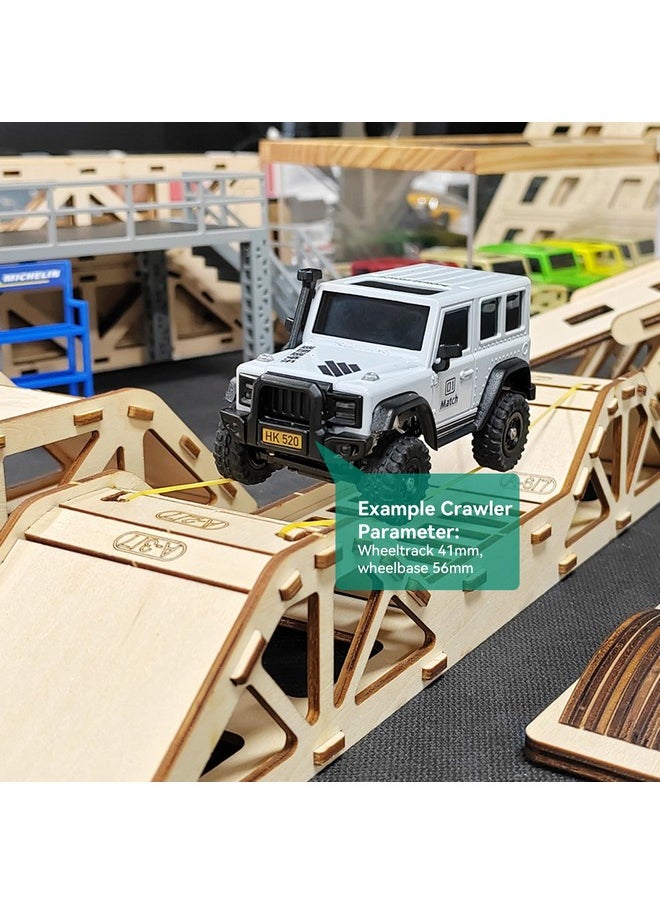 RunCam - Ldarc Rc Crawler Obstacle Course: Climbing Kit With Canopy, Teeter Totter, Ramps, Rolling Roads For X43 Crawler/M58 Buggy Rc Crawlers Rc Cars - Image 1