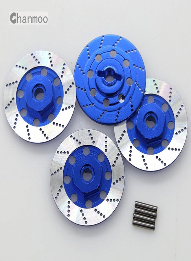 Chanmoo 1/10 RC Aluminum Alloy 12mm Hex Drift Wheels Rim Tires Hub Brake Disc Compatible with 1/10 RC On Road Rally Touring Racing Street Car Traxxas Tamiya HSP HPI Redcat Racing 4PCS (Black) - Image 5