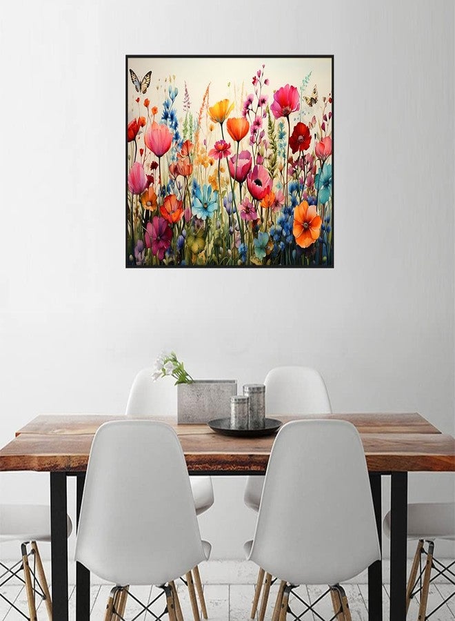 croshom Wild Flowers Diamond Art Painting for Adults-Flower DIY 5D Diamond Art Kits,Gem Art Kits for Gift Home Decor 12x16in - Image 4