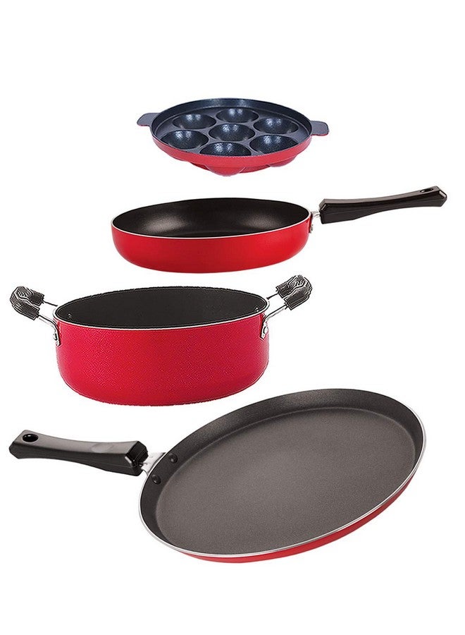Nirlon Non Stick Aluminium Cookware Set of 4 Pieces (FT13_FP11_AP7_CS24) - Image 1