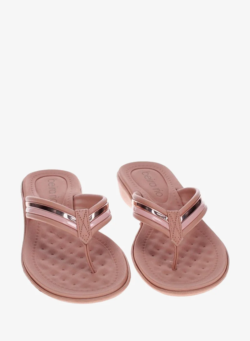 Beira Rio  Beira Rio Ladies Flat Sandals Nude | Made In Brazil for Women | Best Price UAE